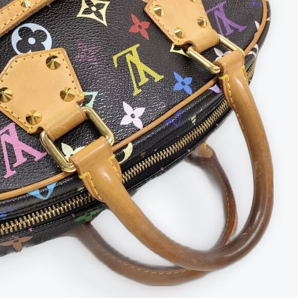 Auth Louis Vuitton Black Monogram Trouville Murakami Multicolor - Picture 9 of 15